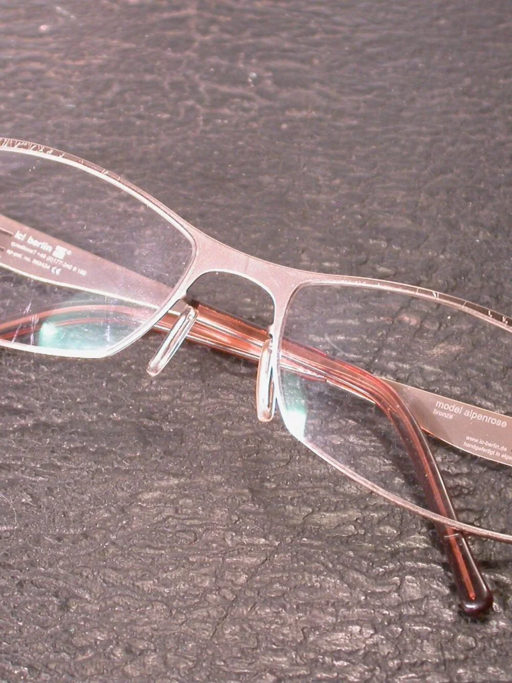 IC! Berlin Alpenrose Silver Modern Light Weight Eyeglasses Made in Germany
